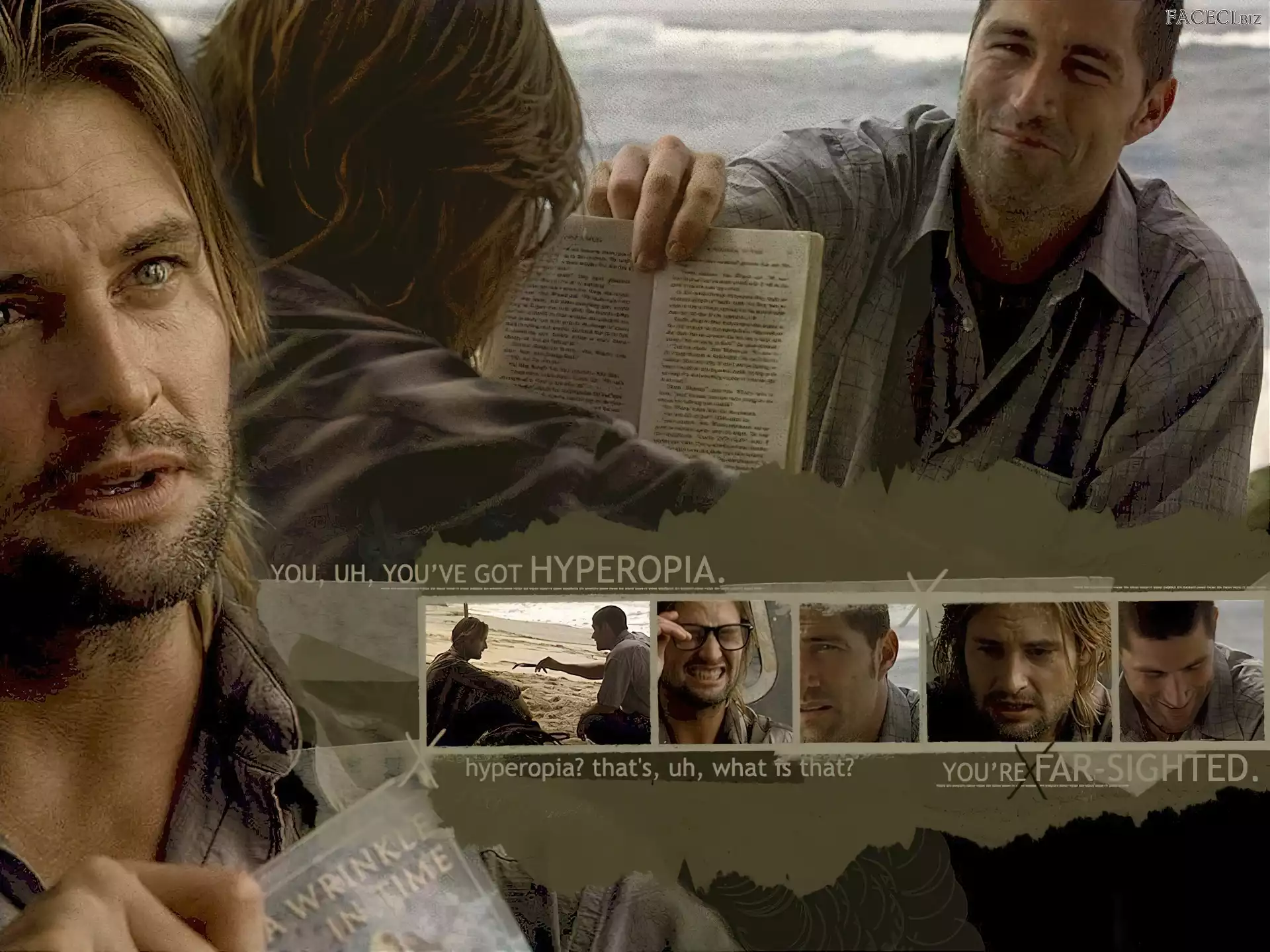 zdjęcia, Zagubieni, Serial, Josh Holloway, książka, Lost, Matthew Fox